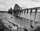 Photograph from View Album of Edinburgh & District, published by Patrick Thomson around 1900  -  Forth Bridge, photo 1