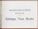 Inside the back cover of Valentine & Sons Collotype View Series book - Edinburgh