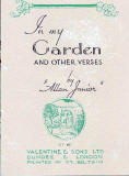 The frontispiece of a small book in Valentine's 'Golden Thoughts' series of booklets  -  In my Garden and Other Verses