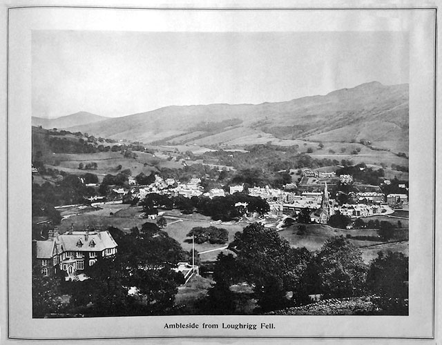 Photographic View Album of The English Lake Disrict - Photograph of Ambleside from Loughrigg Fell