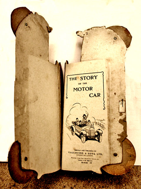 A children's 'book toy' by Valentine & Sons Ltd  -  'The Story of the Motor Car'