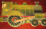 The front cover of  a children's 'book toy' by Valentine & Sons Ltd  -  'The Story of the Railway Engine'