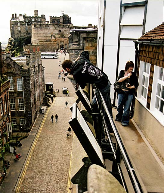 View from the Camera Obscura  -  Photographers and Edinburgh Castle