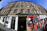 The Court Curio Shiop, 519 Lawnmarket, Edinburgh  -  and neighbouring shops, tenements and close