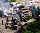 Edinburgh Castle  -  21 Gun Salute on 12 June 2004  -  FIRE!