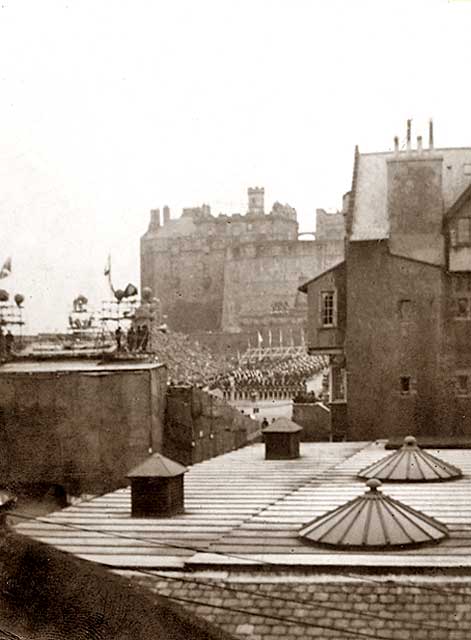 Edinburgh Castle, Esplanade and Rooftop - 1950s
