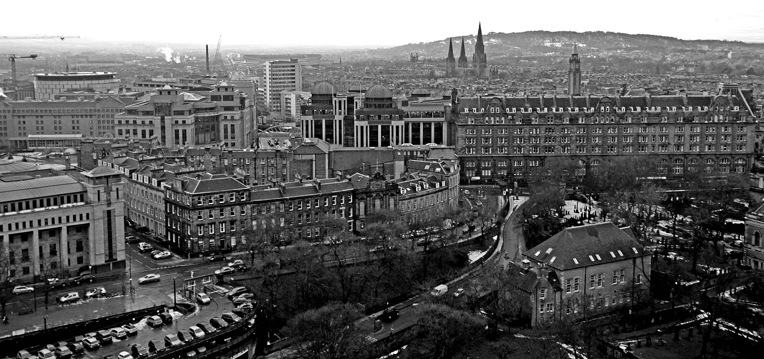 View to the west from Edinburgh Castle  -  December 2010