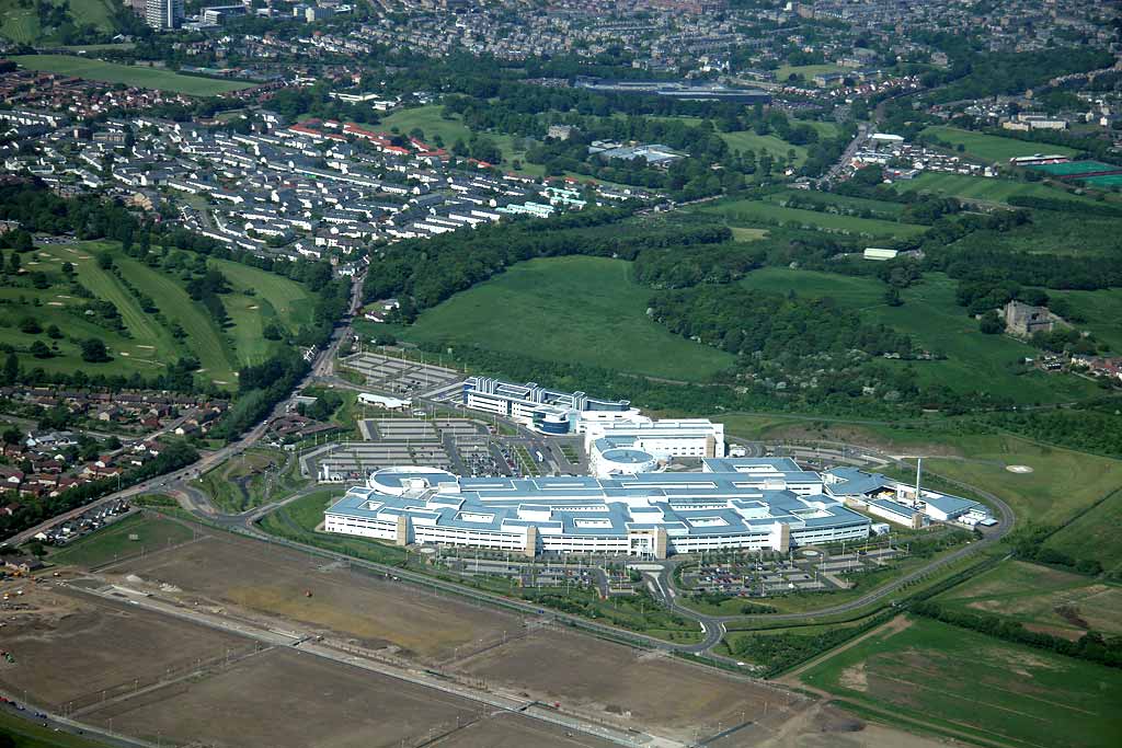 The New Edinburgh Royal Infirmary, L:ittle France  -  from a helicpopter