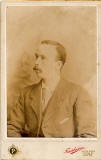 Cabinet Print of a man  -  by Fairbairn  -  back of the card is blank
