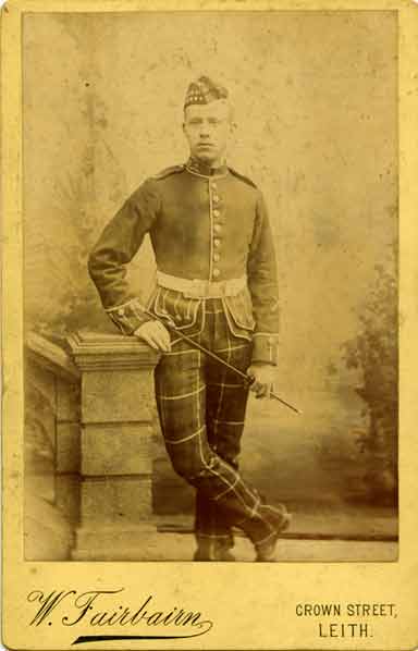 Cabinet Print of a man in Miliatary Uniform - by William Fairbairn, Leith