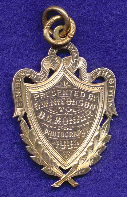 Gold Medal awarded for photography to D L Monair at the Edinburgh Industrial Exhibition 1901