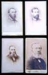 Cartes de Visite  -  4 bearded men  -  Photographers: Howie, Moffat, Taylor, Brown Barnes & Bell