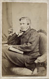  A carte de visite by John Horsburgh  from studio at 17 Princes Street  -  man seated