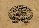 Howie & Bonne  -  Detail from the back of a Carte de Visite of a lady