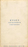 The back of a carte de visite  -  Kyles  -  No address given  -  Man with top hat
