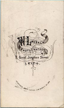 Carte de Visite by Wilhelm Laubach  -  Back
