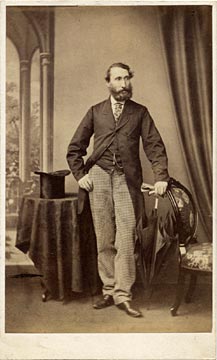 John Moffat  -  Carte de visite  -  1861-77  -  Top hat, man and window
