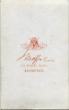John Moffat  -  Carte de visite  -  1861-73  -  Back = Scroll style of printing