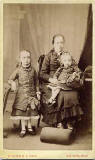 Carte de visite by P Nimmo & Son  -  Lady and two girls