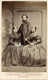 Carte de visite from the studio of Peter Nimmo  -  Man and two ladies