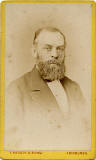 Carte de visite of a bearded man from the Edinburgh studio of Thomas Rodger & Son (front)
