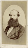 Carte de visite of a bearded man from the St Andrews studio of Thomas Rodger (front)
