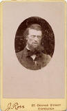 A carte de visite by the Edinburgh professional photographer John Ross  -  small portrait of a gentleman in an oval frame