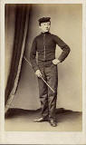 A carte de visiet by James Good Tunny  -  1860-1870  -  Youth with cap and stick
