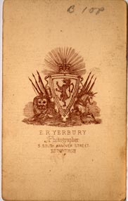 Yerbury  -  Carte de Visite  -  1  -  Back