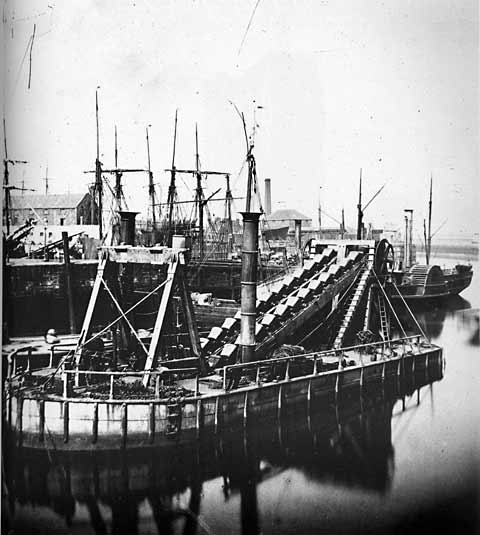 Granton Harbour - Dredger - Photograph by Begbie