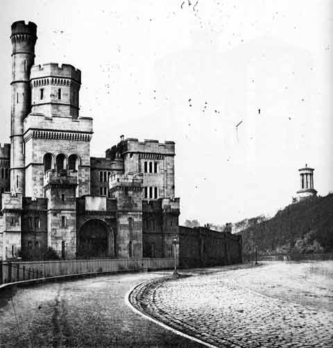 Edinburgh Prison and Calton Hill - Photograph by Begbie