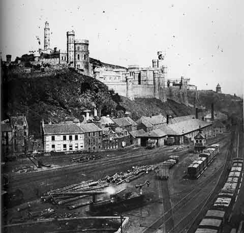 Waverley Station and Calton Hill - Photograph by Begbie