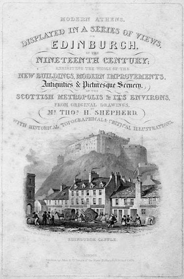 The Title Page from the book Modern Athens - published in 1829