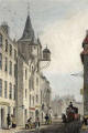 Engraving in 'Modern Athens'  -  hand-coloured  -  Canongate Tolbooth