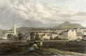 Engravings from 'Modern Athens'  -  hand-coloured -  Edinburgh New Town from the North West