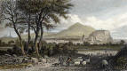 Engraving from 'Modern Athens'  -  hand-coloured  -  Edinburgh from Craigleith