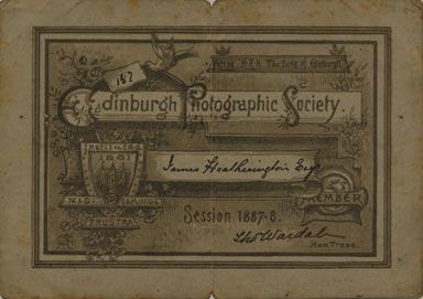 EPS Membership Card  -  1887-88