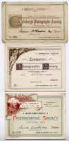 EPS Membership Cards  -  1889-92