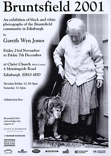 Poster for Photographic Exhibition by Gareth Wyn Jones  -  Bruntsfield 2001