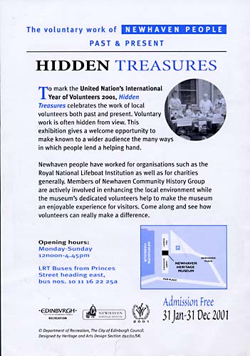 Exhibition at Newhaven Heritage Museum - Hidden Treasure  -  Back of poster