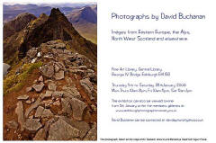 Poster for an exhibition of Photograhs by David Buchanan in the Fine Art Library at Edinburgh Central Library, January 2006