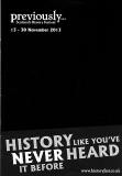 Brochure listing the programme of events for Scotland's History Festival, 'Previously', 2013