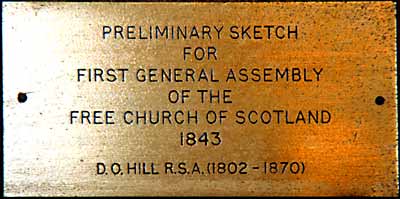 Plaque for the Preliminary Sketch for DO Hill's Painting of the Disruption