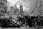 DO Hill  -  watercolour of High Street during Edinburgh fire in 1824