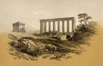 Tinted Lithograph by T Picken after J Harding  -  c.1800  -  The National Monument on Calton Hill