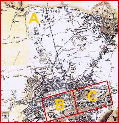 Edinburgh and Leith - map for Begbie photos