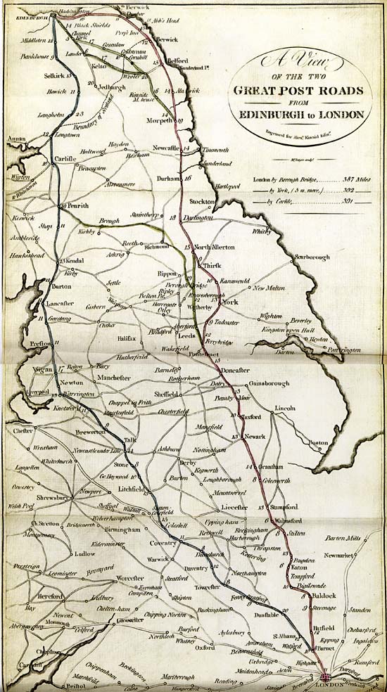 Map of Post Roads  -  1794