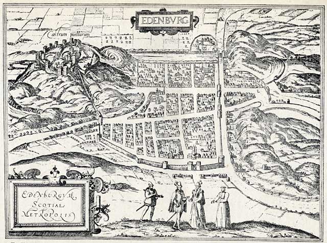 Edinburgh Map  -  c.1582