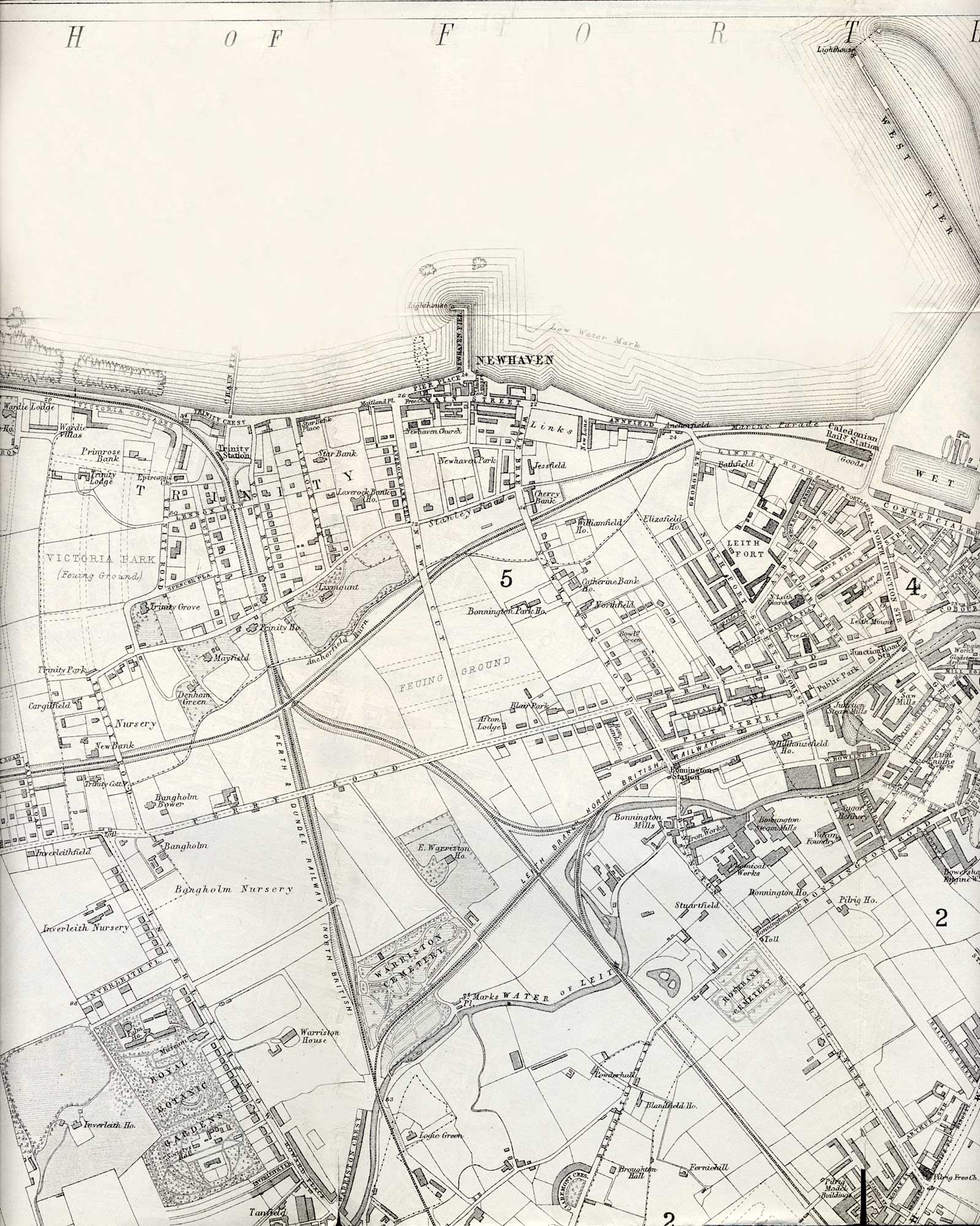 Map of Edinburgh and Leith. 1870  -  North Edinburgh Section