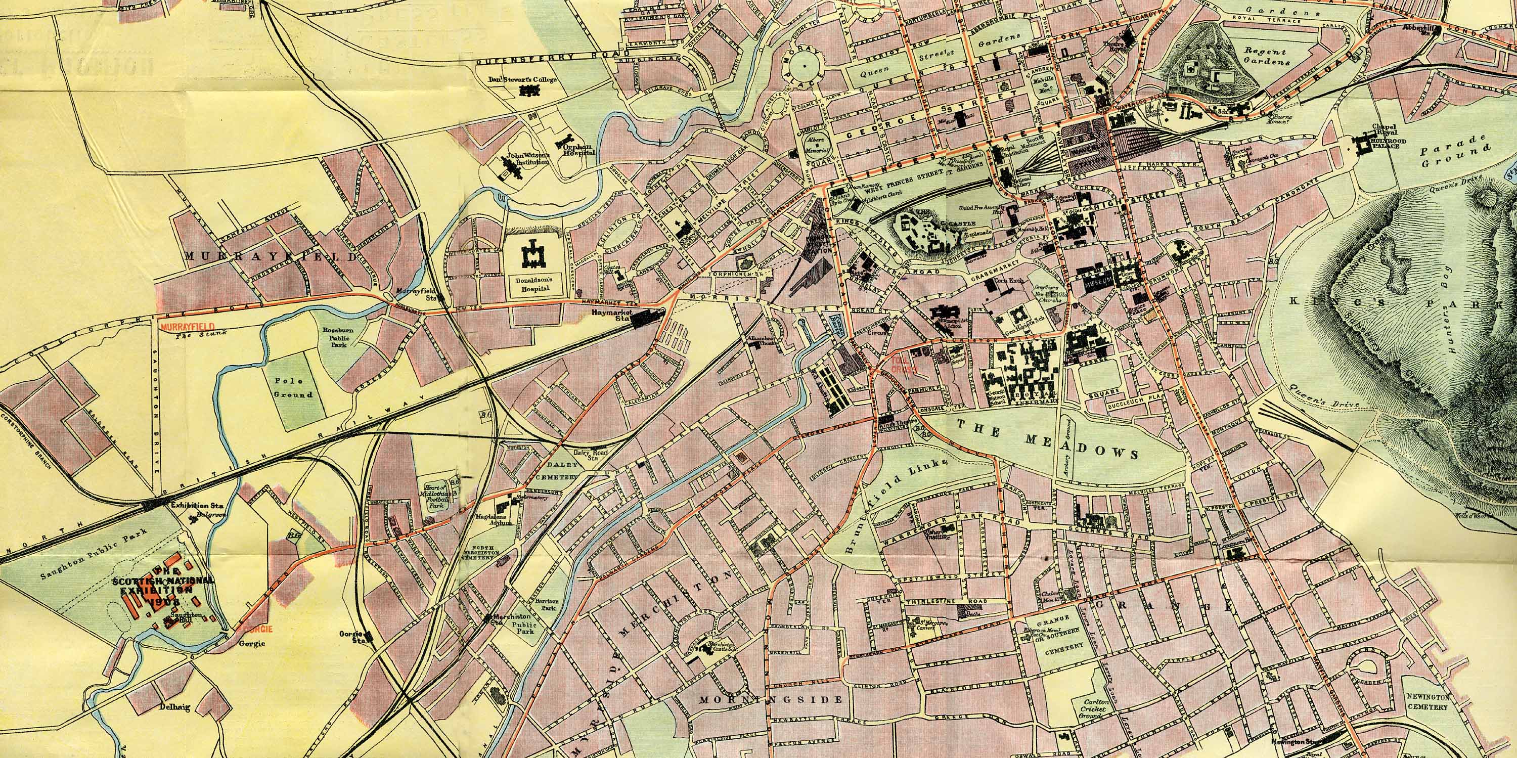 Pulsford's Map of the 1908 Exhibition  -  Enlarged